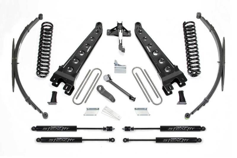 Fabtech 08-16 Ford F250/350 4WD 8in Rad Arm Sys w/Coils & Rr Lf Sprngs & Stealth - K2128M