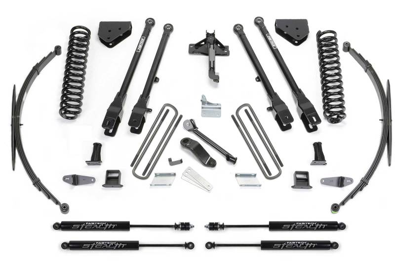 Fabtech 08-16 Ford F250/350 4WD 8in 4Link Sys w/Coils & Rr Lf Sprngs & Stealth - K2129M