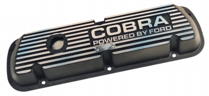 Ford Racing Black Satin Valve Cover Cobra - M-6582-A