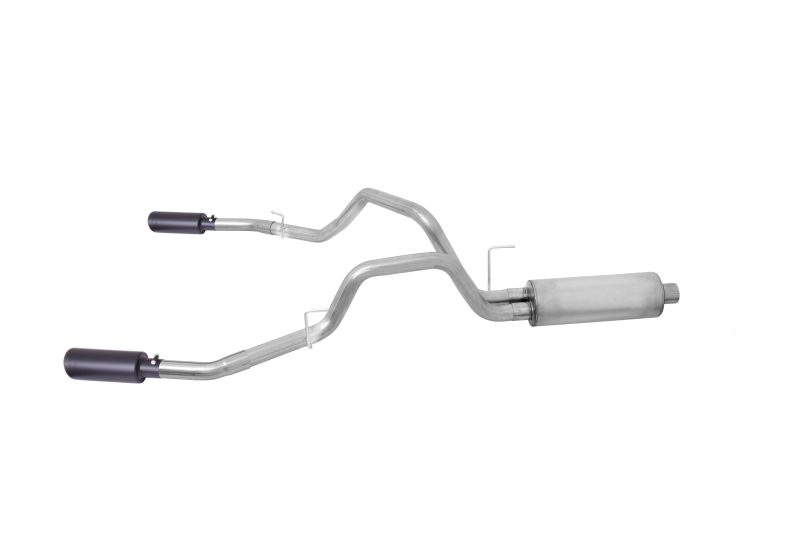 Gibson 11-14 Ford F-150 SVT Raptor 6.2L 3in Cat-Back Dual Split Exhaust - Black Elite - 69539B