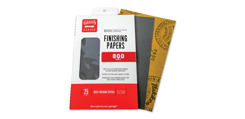 Griots Garage BOSS Finishing Papers - 800g - 5 .5in x 9in (25 Sheets) - B8025