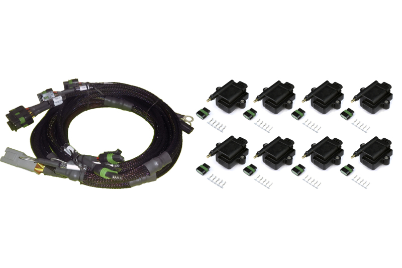 Haltech Big/Small Block Ford V8 8 Channel Individual High Output IGN-1A Inductive Coil & Harness Kit - HT-130313