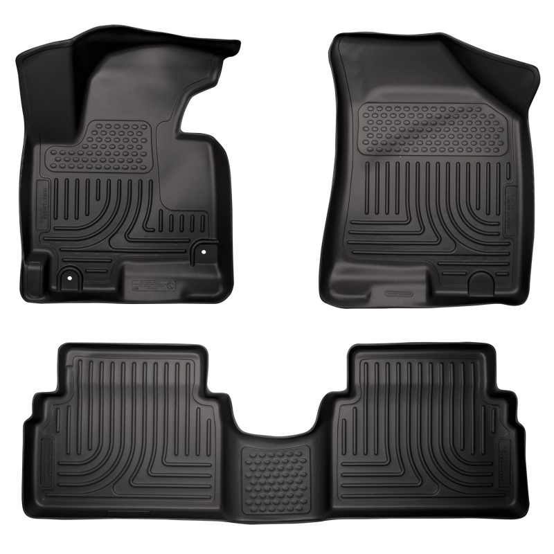 Husky Liners 14 Hyundai Tucson w/Retain Hooks WeatherBeater Combo Front & 2nd Row Black Floor Liners - 99831