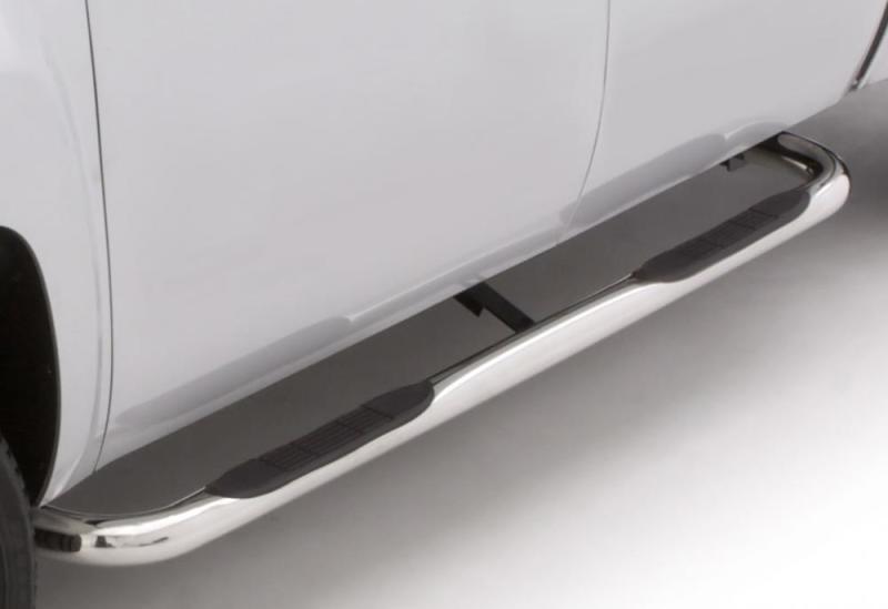 Lund 99-13 Chevy Silverado 1500 Ext. Cab (Body Mount) 3in. Round Bent SS Nerf Bars - Polished - 22677379