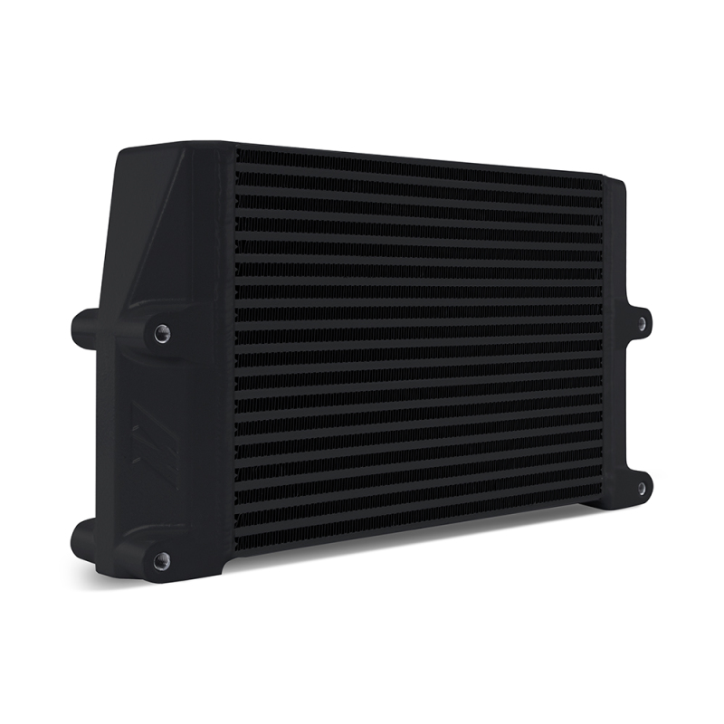 Mishimoto Heavy-Duty Oil Cooler - 10in. Same-Side Outlets - Black - MMOC-SSO-10BK