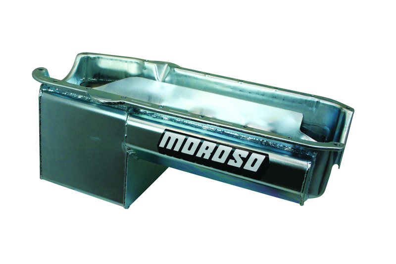 Moroso Pre-80 Chevrolet Small Block/Dart Little M Power Pouch Wet Sump 7qt 8.25in Steel Oil Pan - 21015