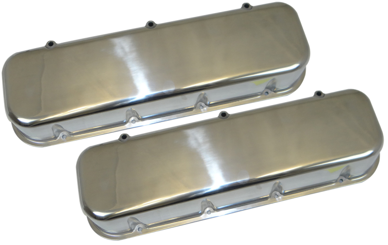 Moroso Chevrolet Big Block Valve Cover - Tall - No Logo - Polished Aluminum - Pair - 68425