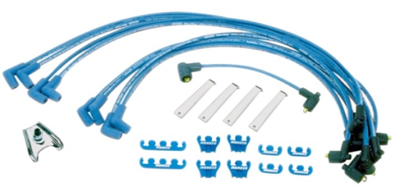 Moroso Mopar Ignition Wire Dress-Up Kit - Blue Max - Spiral Core - 72792