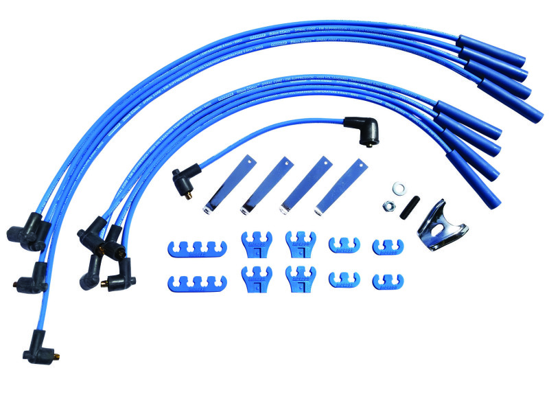 Moroso Chevrolet Big Block Ignition Wire Dress-Up Kit - Pre-HEI - Blue Max - Spiral Core - 72753