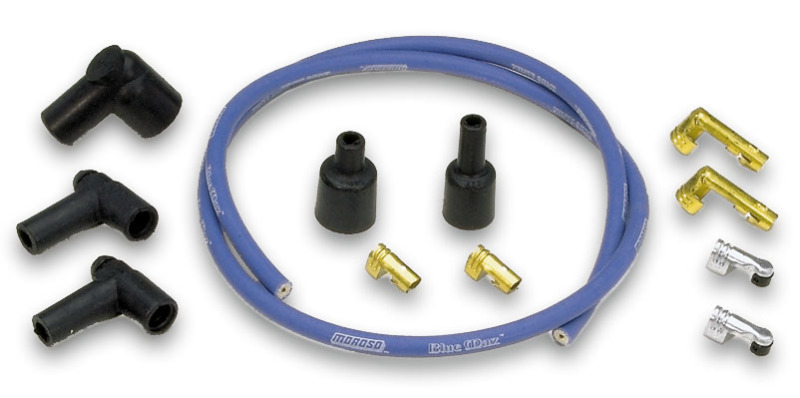 Moroso Ignition Coil Wire Kit - Blue Max - Solid Core - 8mm - 3ft Wire/Terminals/Boots - 72855