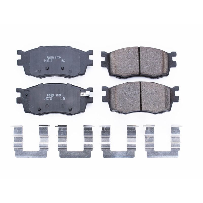 Power Stop 06-11 Hyundai Accent Front Z17 Evolution Ceramic Brake Pads w/Hardware - 17-1156