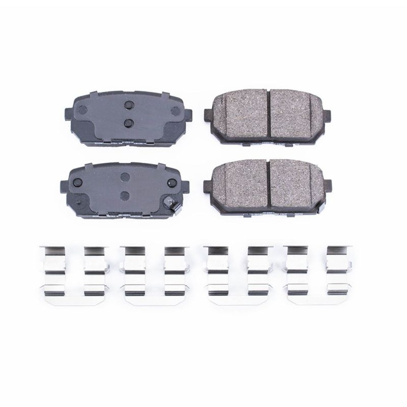 Power Stop 07-12 Kia Rondo Rear Z17 Evolution Ceramic Brake Pads w/Hardware - 17-1296