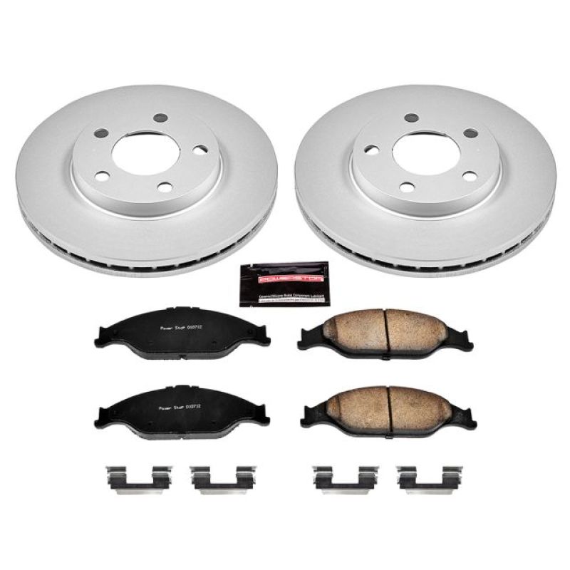 Power Stop 99-04 Ford Mustang Front Z17 Evolution Geomet Coated Brake Kit - CRK1301