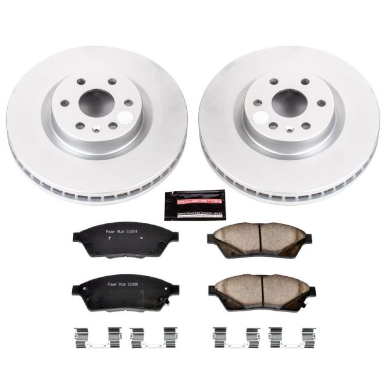 Power Stop 10-16 Cadillac SRX Front Z17 Evolution Geomet Coated Brake Kit - CRK5545