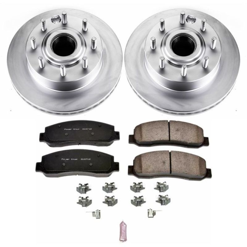 Power Stop 07-10 Ford F-350 Super Duty Front Z17 Coated Brake Kit - CRK5585