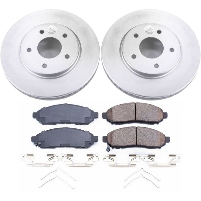 Power Stop 15-17 Chevrolet City Express Front Z17 Evolution Geomet Coated Brake Kit - CRK6492