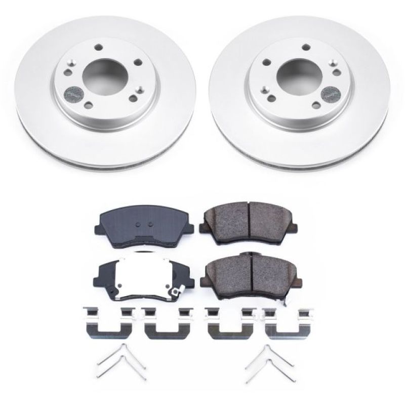 Power Stop 17-19 Hyundai Ioniq Front Z17 Evolution Geomet Coated Brake Kit - CRK7893