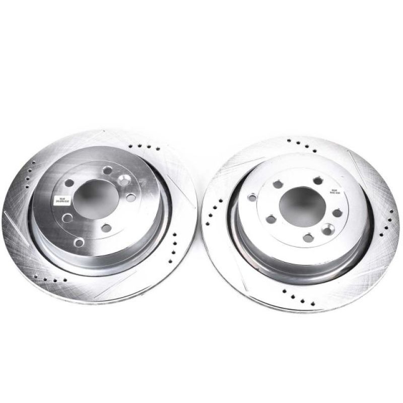 Power Stop 05-09 Land Rover LR3 Rear Evolution Drilled & Slotted Rotors - Pair - EBR1046XPR