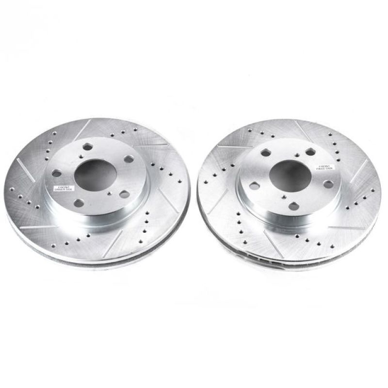 Power Stop 01-05 Toyota RAV4 Front Evolution Drilled & Slotted Rotors - Pair - JBR974XPR