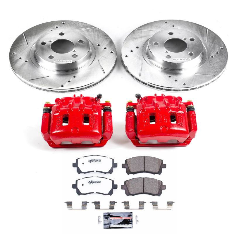 Power Stop 98-02 Subaru Forester Front Z26 Street Warrior Brake Kit w/Calipers - KC1120-26