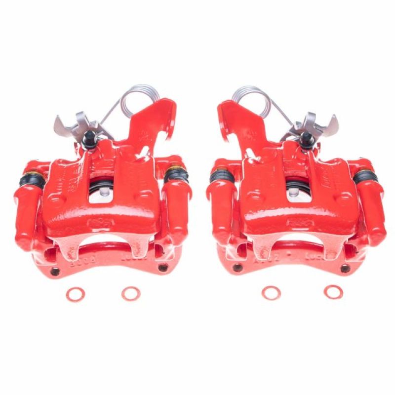 Power Stop 96-01 Audi A4 Quattro Rear Red Calipers - Pair - S1978