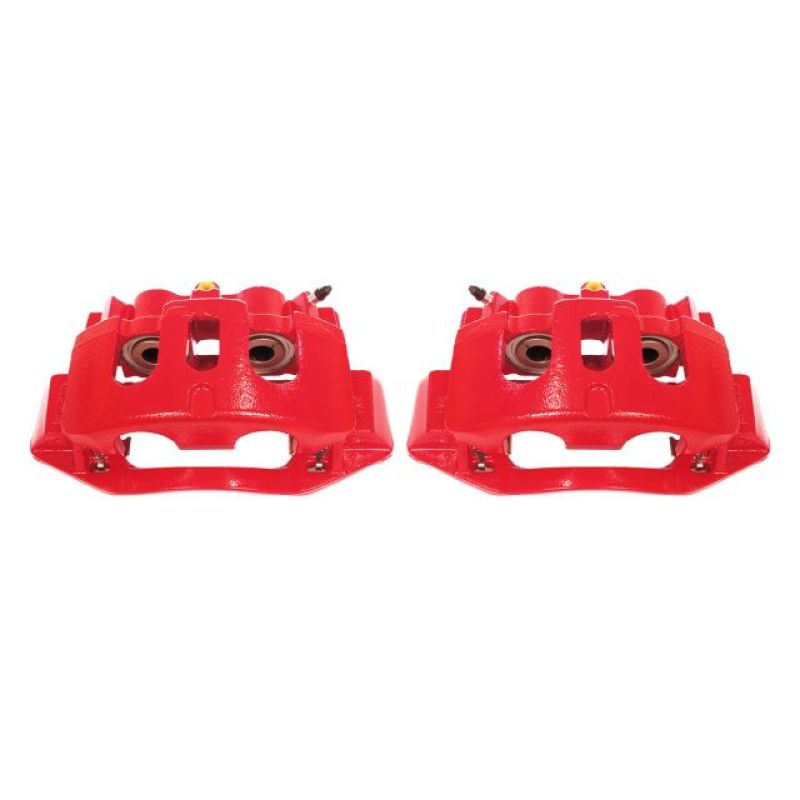 Power Stop 11-19 Chevrolet Silverado 2500 HD Rear Red Calipers w/Brackets - Pair - S5306