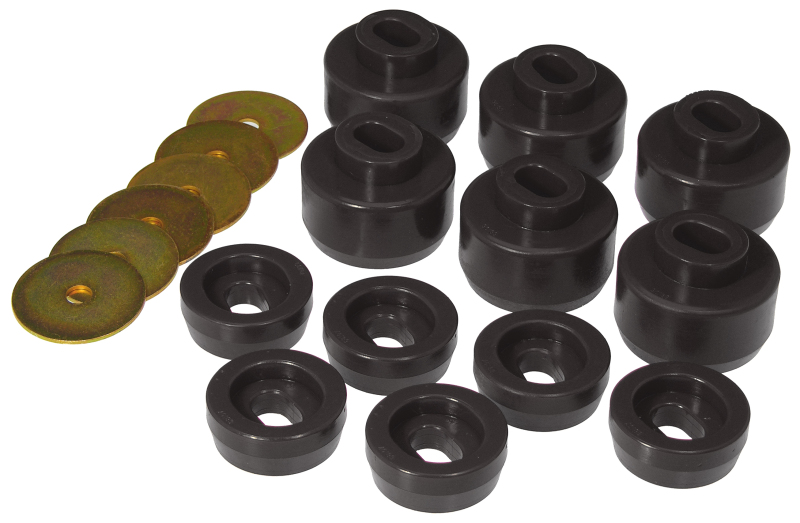 Prothane 07-14 Chevy Silverado Body Mount 12 Bushing Kit - Black - 7-147-BL