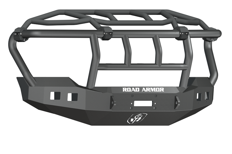 Road Armor 11-16 Ford F-250 Stealth Front Winch Bumper w/Intimidator Guard - Tex Blk - 6114R3B