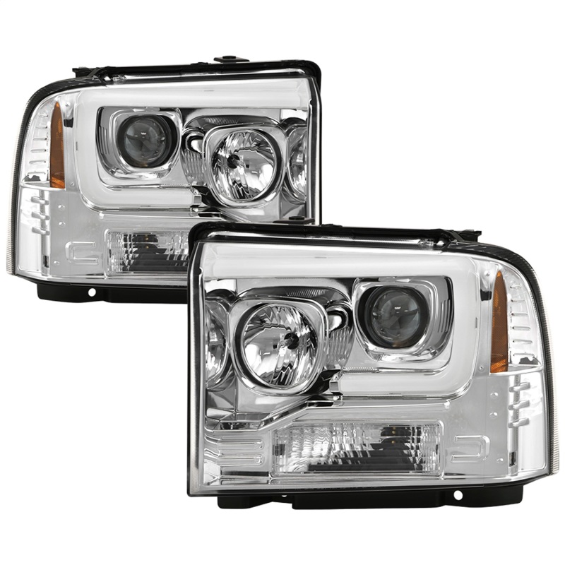 Spyder Platinum Ford F250/350/450 05-07 High-Power LED Module Proj. Headlights-Chrome (PRO-YD-FS05V2 - 5087904