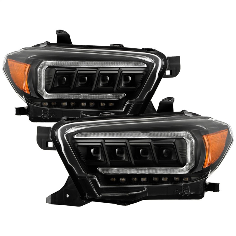 Spyder 16-20 Toyota Tacoma Halogen Model Only High-Power LED Headlights - Black PRO-YD-TT16HALAP-BK - 5088376