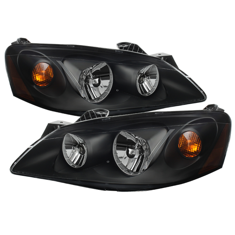 Xtune Pontiac G6 05-10 (09-10 Fit w/Amber Turn Signal) Crystal Headlights Black HD-JH-PG605-AM-BK - 9023668