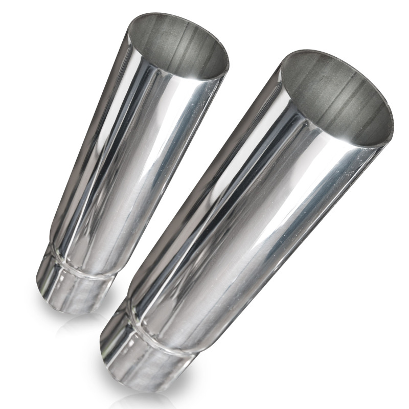 Stainless Works Straight Cut Exhaust Tips-2 1/2in ID Inlet 2 1/2in body - 710250