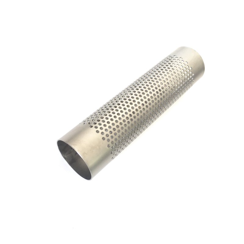 Ticon Industries 8in OAL 2.0in Perforated Titanium Punch Tube - 117-05008-0000