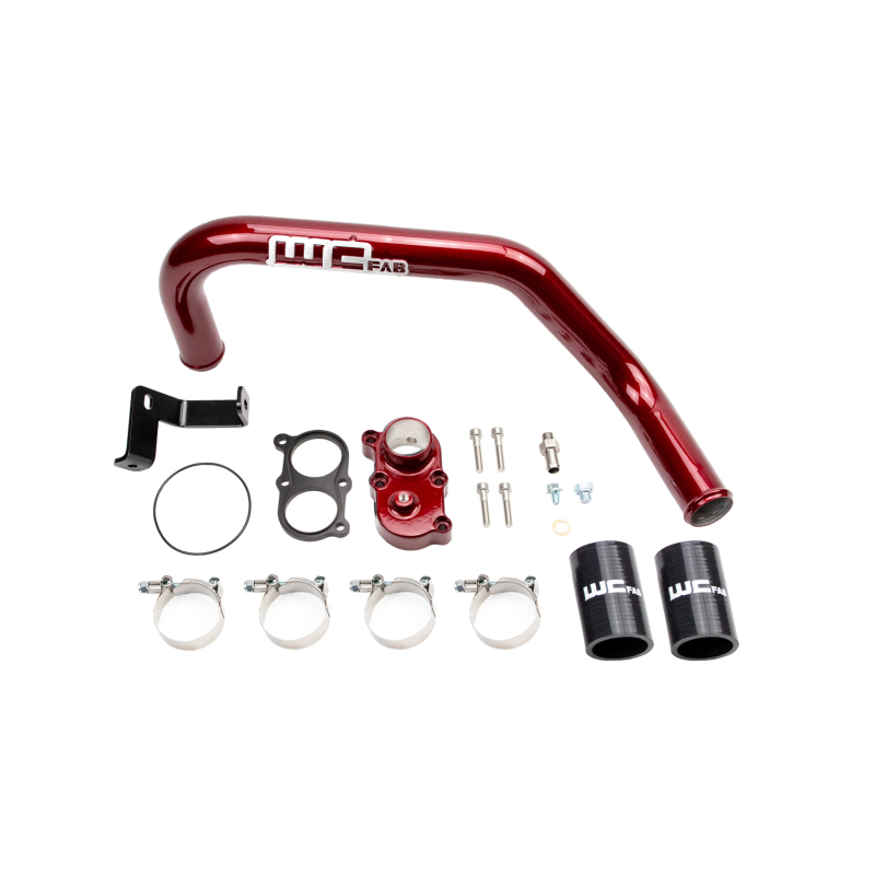 Wehrli 06-10 Duramax LBZ/LMM Thermostat Housing Kit For Dual CP3 - WCFab Red - WCF100424-RED