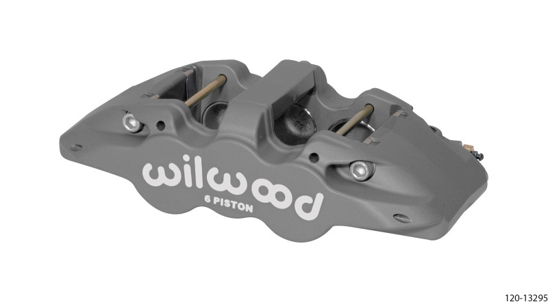 Wilwood Caliper-Aero6-R/H - Black Anodize 1.75/1.38/1.38in Pistons 1.25in Disc - 120-13295