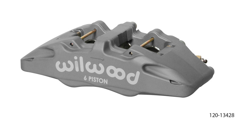 Wilwood Caliper-Forged Dynapro 6 5.25in Mount-Anodized-R/H 1.62/1.38in/1.38in Pistons .81in Disc - 120-13428