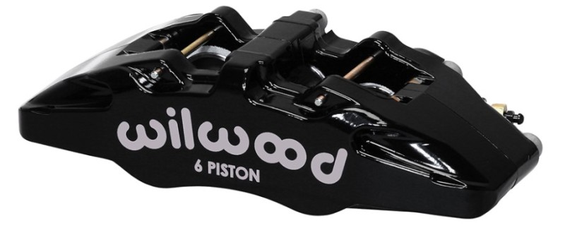 Wilwood Caliper-Forged Dynapro 6 5.25in Mount-R/H 1.62/1.38in/1.38in Pistons .38in Disc - 120-13430-BK