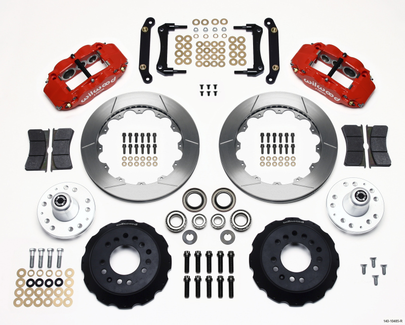 Wilwood Narrow Superlite 6R Front Hub Kit 12.88in Red 70-78 Camaro (*Line Kit Needed*) - 140-10485-R