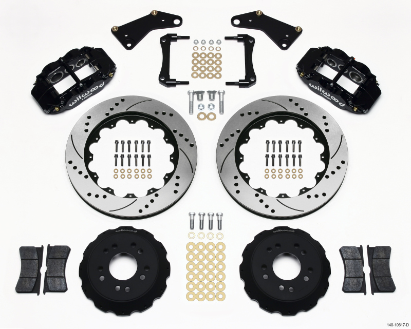 Wilwood Narrow Superlite 6R Front Hat Kit 14.00in Drilled 65-82 Corvette C2/C3 - 140-10617-D