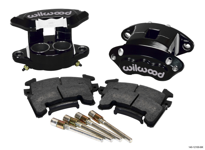 Wilwood D154 Front Caliper Kit - Black 1.62 / 1.62in Piston 0.81in Rotor - 140-12100-BK