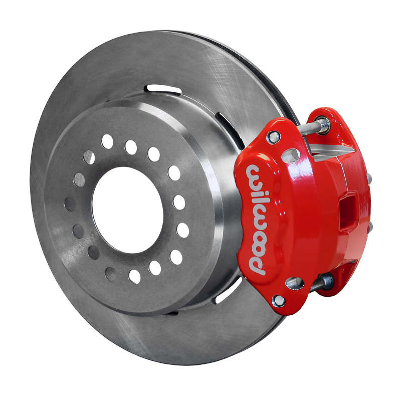Wilwood D154 P/S Park Brake Kit Red Mopar/Dana 2.50in Off w/Snap Ring Brng - 140-12208-R