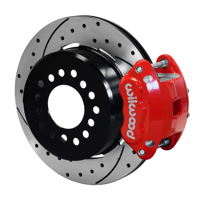 Wilwood D154 P/S P-B Kit Drilled-Red Small Ford 2.66in Offset - 140-12210-DR