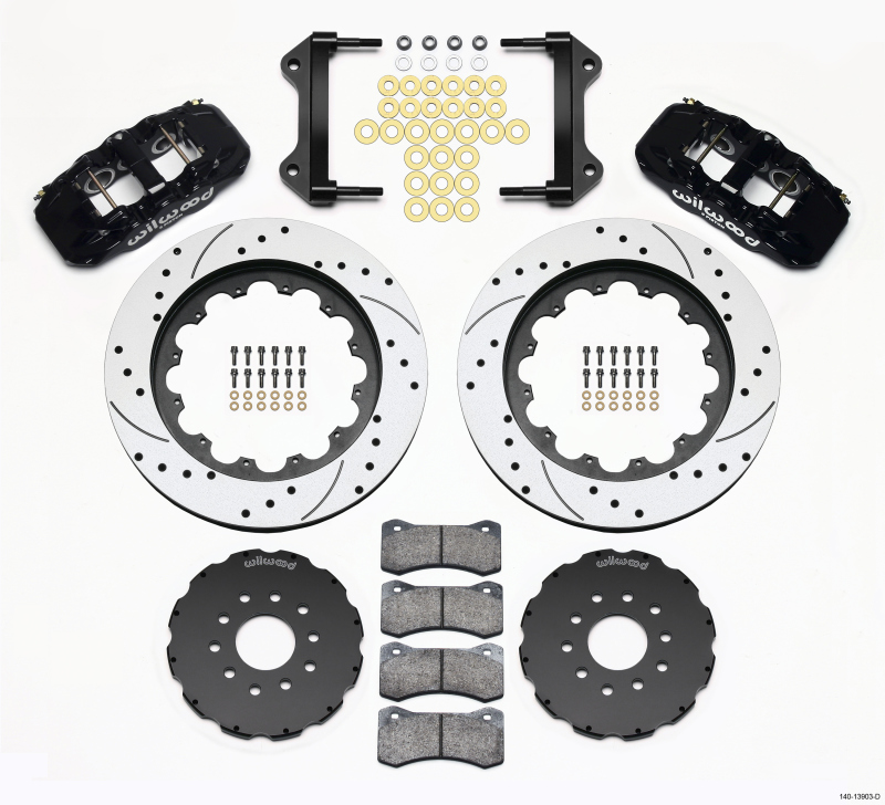 Wilwood AERO6 Front Hat Kit 15.00 Drilled 97-04 Corvette C5/Z06 05-13 C6 - 140-13903-D