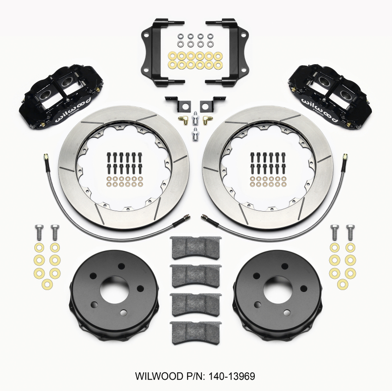 Wilwood Narrow Superlite 4R Rear Kit 12.88in 2007-up Jeep JK w/Lines - 140-13969