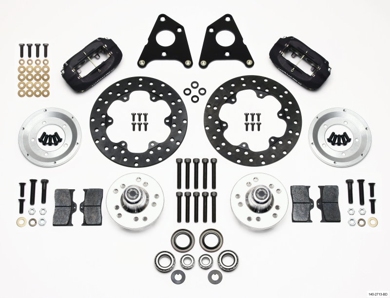 Wilwood Forged Dynalite Front Drag Kit Drilled Rotor CPD 65-72 A w/10in Drum - 140-2713-BD