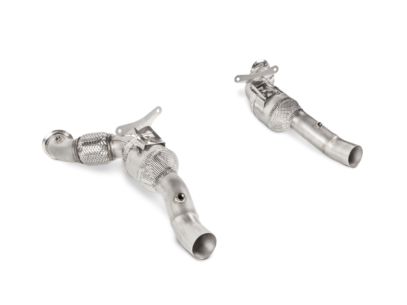 Akrapovic 16-17 Ferrari 488 GTB/488 Spyder Link Pipe Set w/ Cat (SS) - L-FE/SS/1