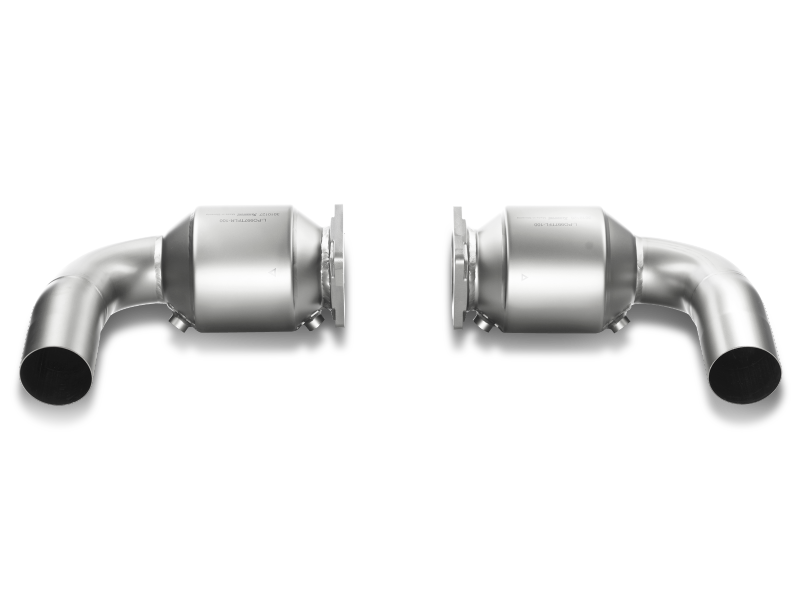 Akrapovic 10-13 Porsche 911 Turbo/Turbo S (997) Link Pipe Set w/ Cat (Titanium) - L-PO997TFLS-100