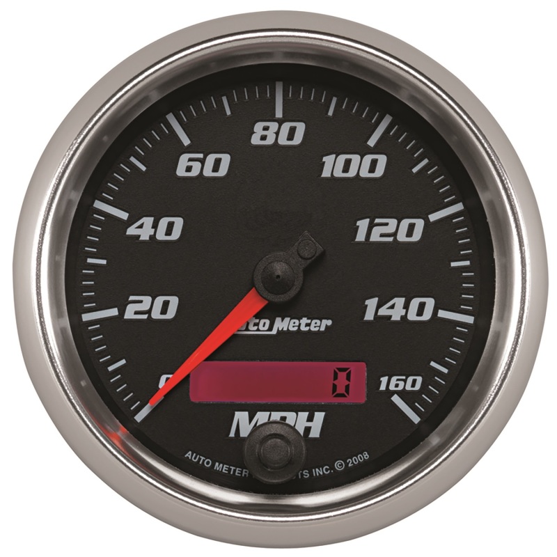 Autometer Pro-Cycle Gauge Speedometer 3 3/8in 160Mph Elec. Programmable Black - 19689