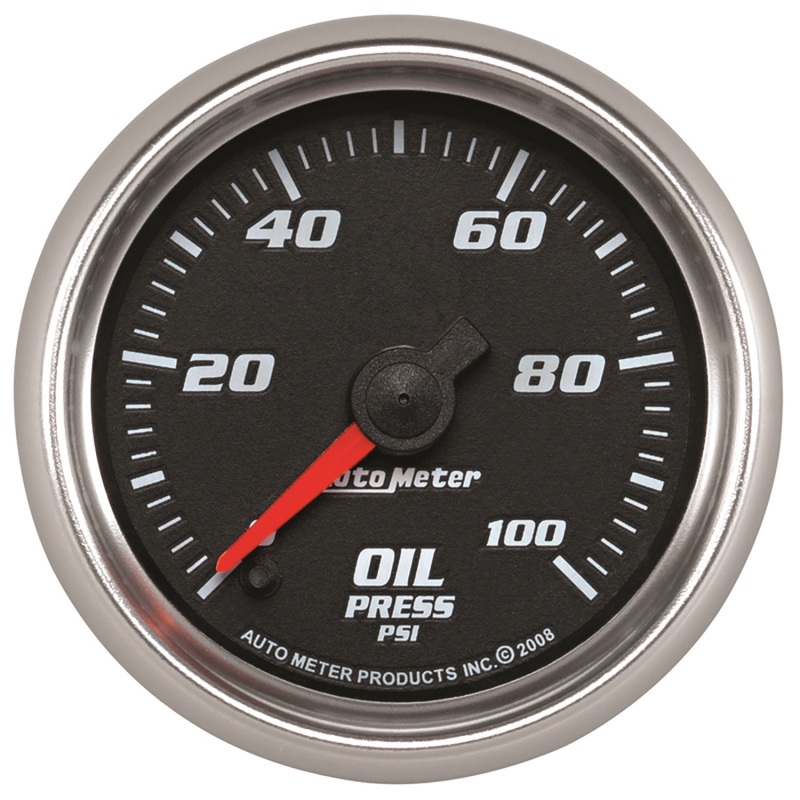 Autometer Pro-Cycle Gauge Oil Pressure 2 1/16in 100psi Digital Stepper Motor Black - 19652