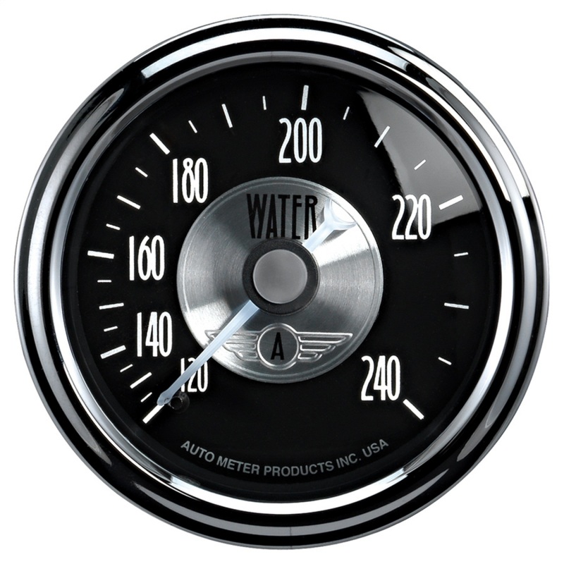 Autometer Prestige Series Black Diamond 2-1/16in 120-240 Deg F Water Temp Gauge - 2033